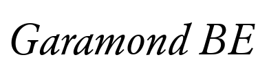 Garamond BE Font Image