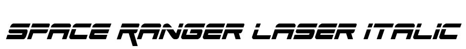 Space Ranger Laser Italic Font Image