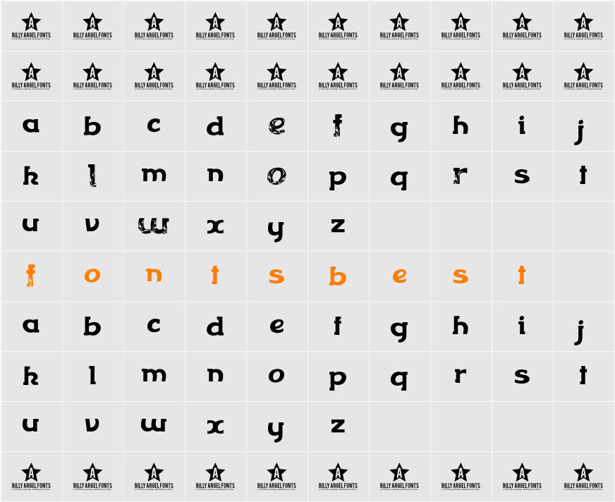 FLOWERFLOW Character Map