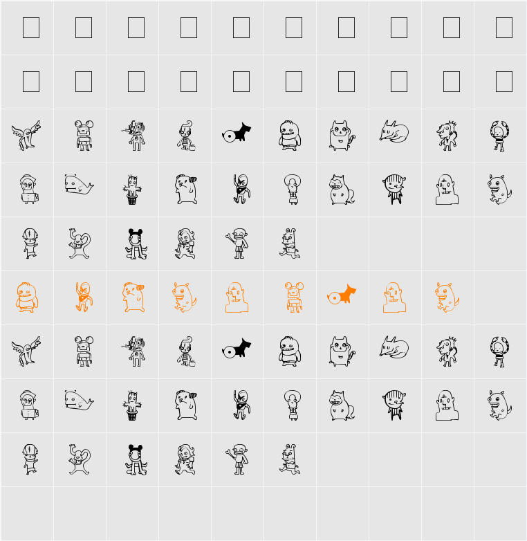 monos frekis Character Map