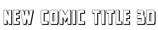 New Comic Title 3D Font Image