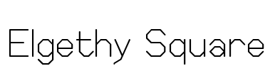 Elgethy Square Font Image