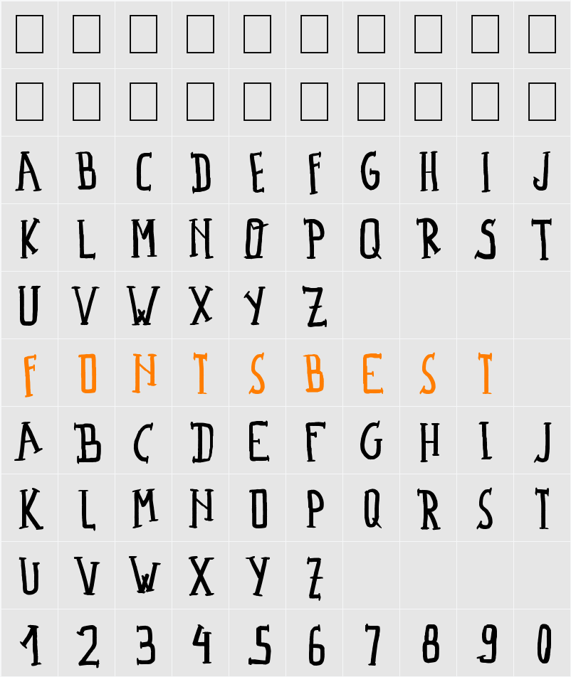 Madalen Letter Character Map