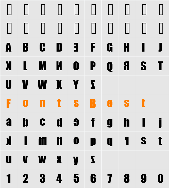 IRR3V3RSIBL3 Character Map