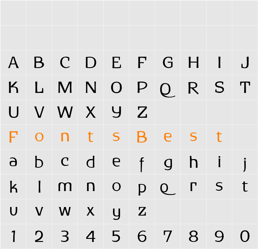 HerdeckeSans Character Map