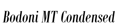 Bodoni MT Condensed Font Image