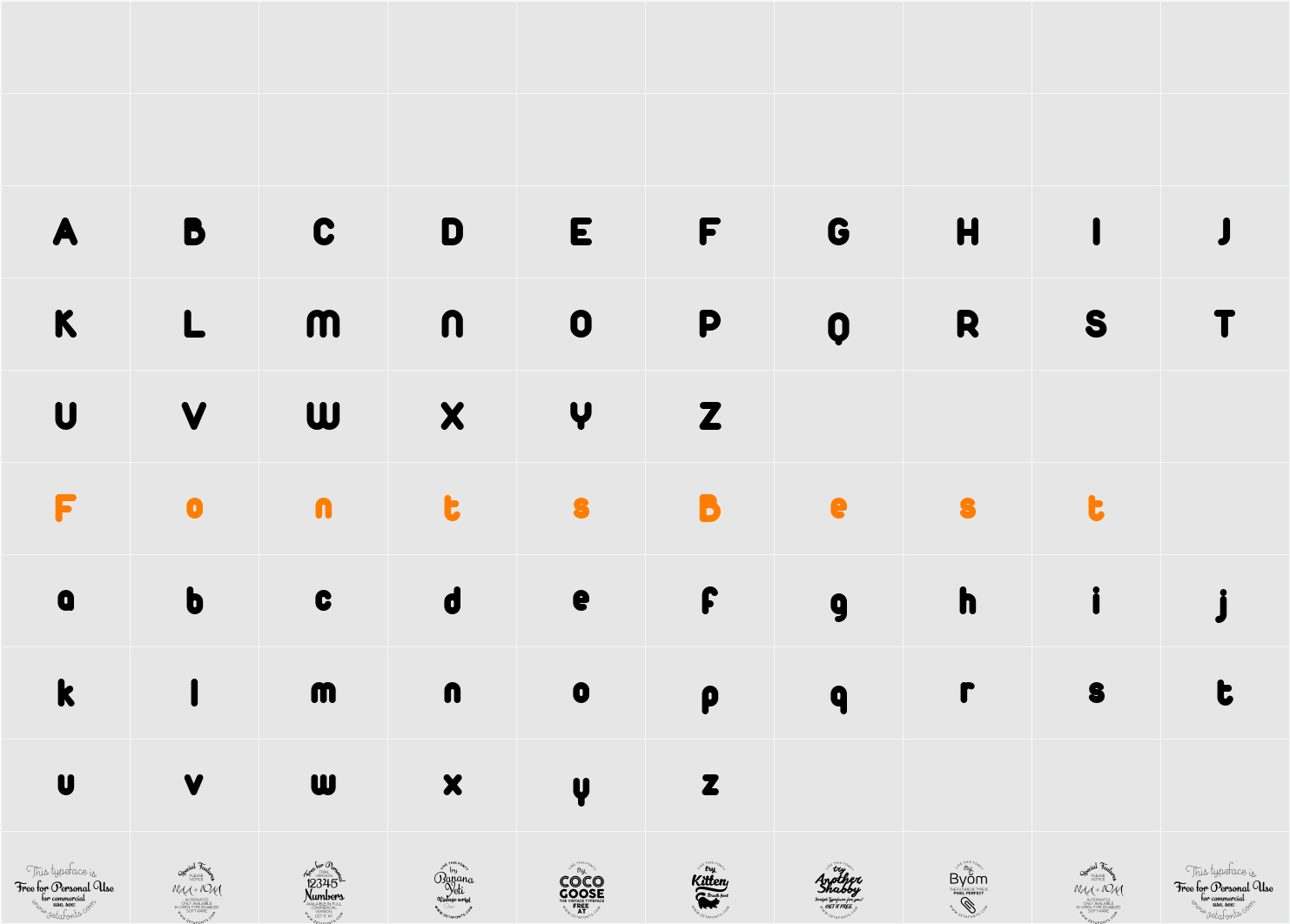 Duepuntozero Character Map