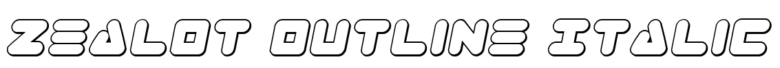 Zealot Outline Italic
