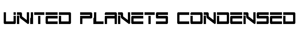 United Planets Condensed Font Image