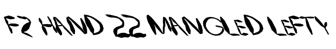 FZ HAND 22 MANGLED LEFTY Font Image