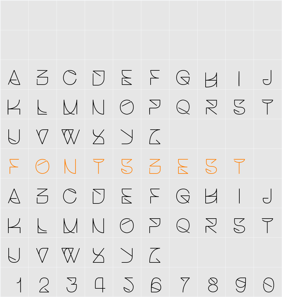 Helvetica Struggle Character Map
