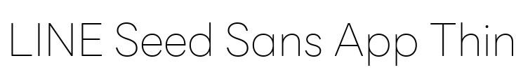 LINE Seed Sans App Thin Font Image