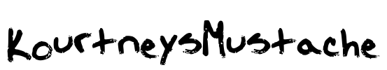 KourtneysMustache Font Image