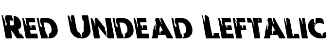 Red Undead Leftalic Font Image