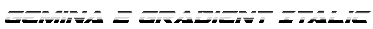 Gemina 2 Gradient Italic Font Image