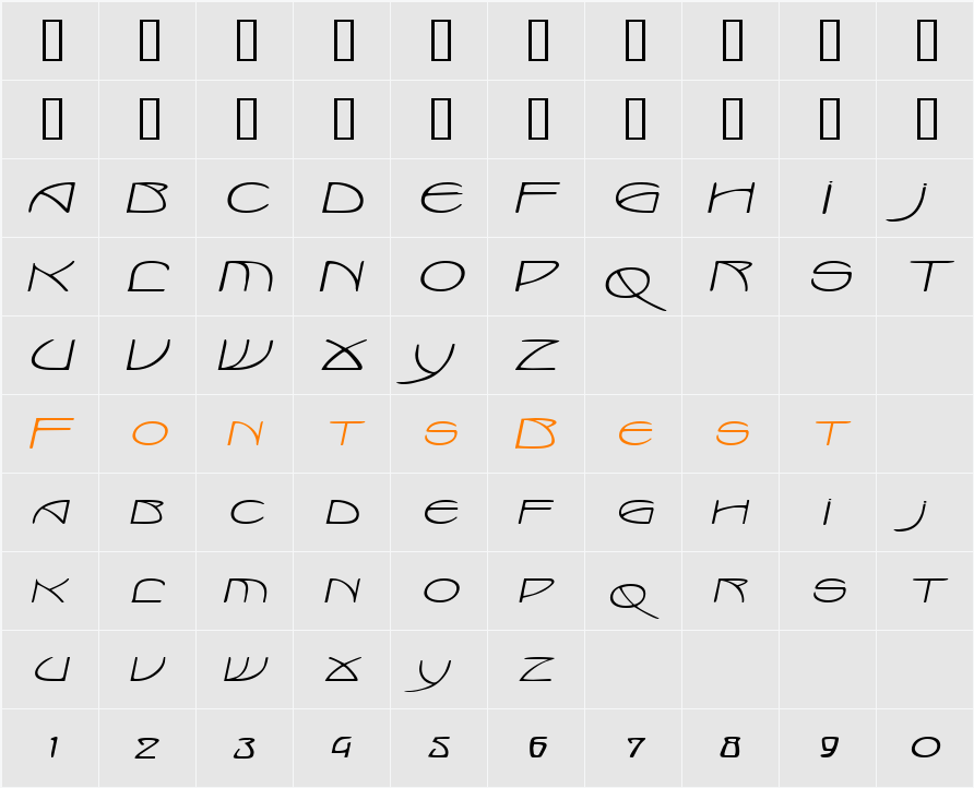 MarloweExtended Character Map