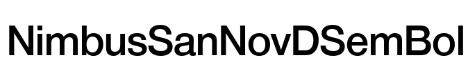 NimbusSanNovDSemBol Font Image