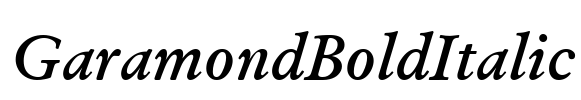 GaramondBoldItalic