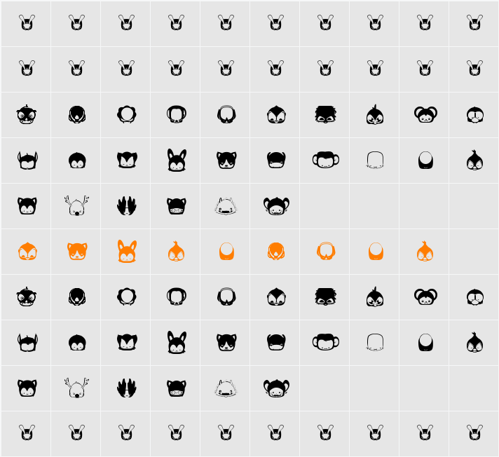 Pictoserie 7 Character Map