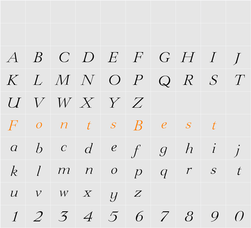 PhillipBecker-Light Character Map