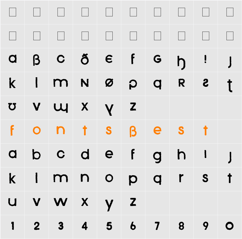 Xenophone Character Map