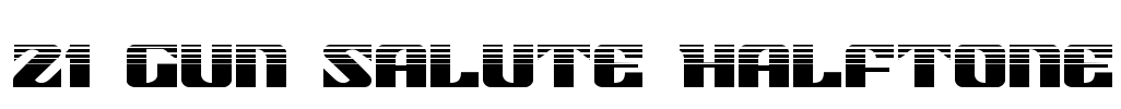 21 Gun Salute Halftone Font Image