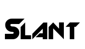 Slant Font Image
