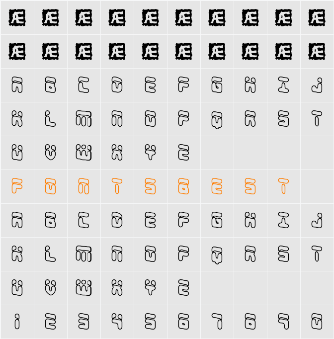 Foreshadow OL BRK Character Map