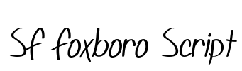 SF Foxboro Script Font Image