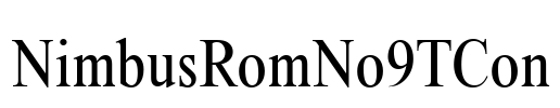 NimbusRomNo9TCon Font Image