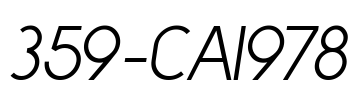 359-CAI978 Font Image