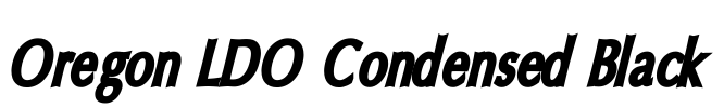 Oregon LDO Condensed Black
