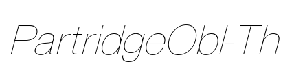 PartridgeObl-Th Font Image