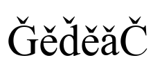 GedeaC Font Image