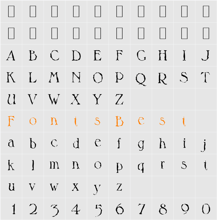 HenryBeckerRandom-Light Character Map