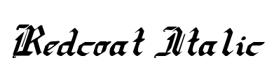 Redcoat Italic Font Image