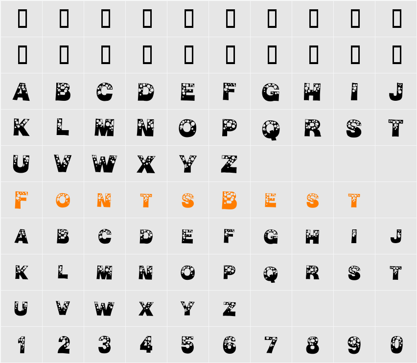 BubbleMan Character Map