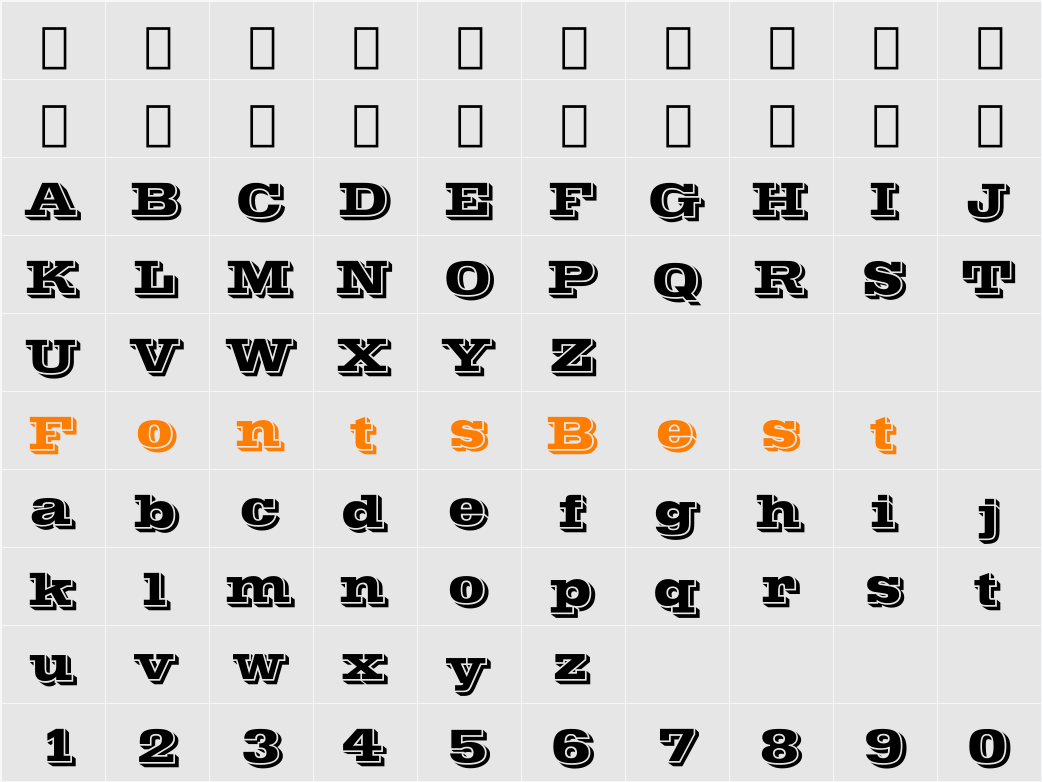 Queste Character Map