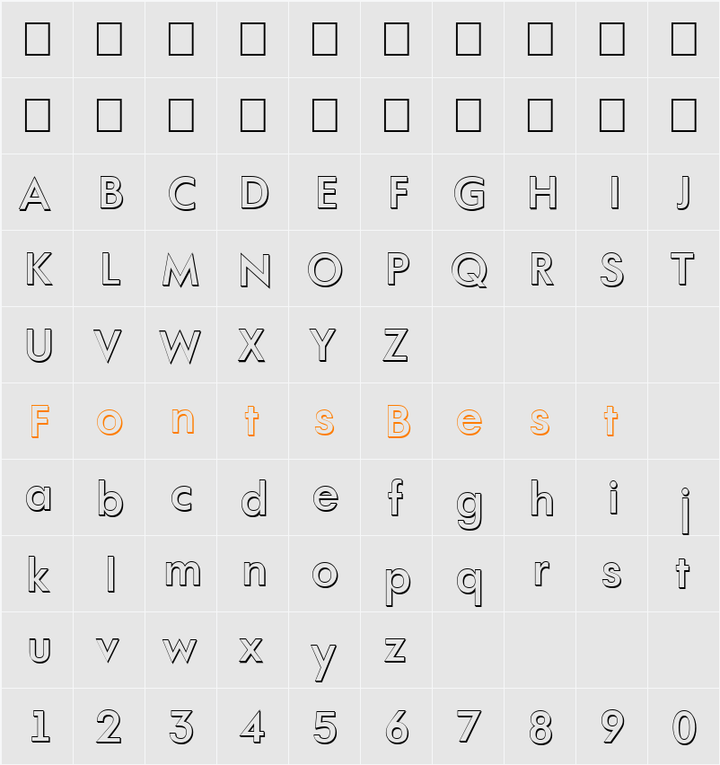 a_FuturaOrtoSh Character Map