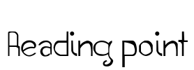 Reading point Font Image