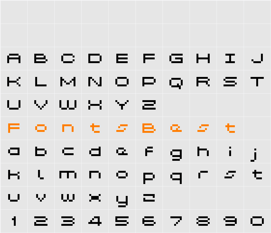Grixel Kyrou 5 Wide Character Map