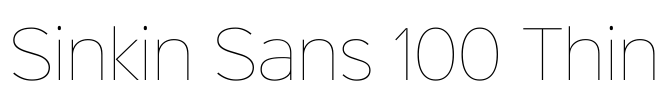 Sinkin Sans 100 Thin