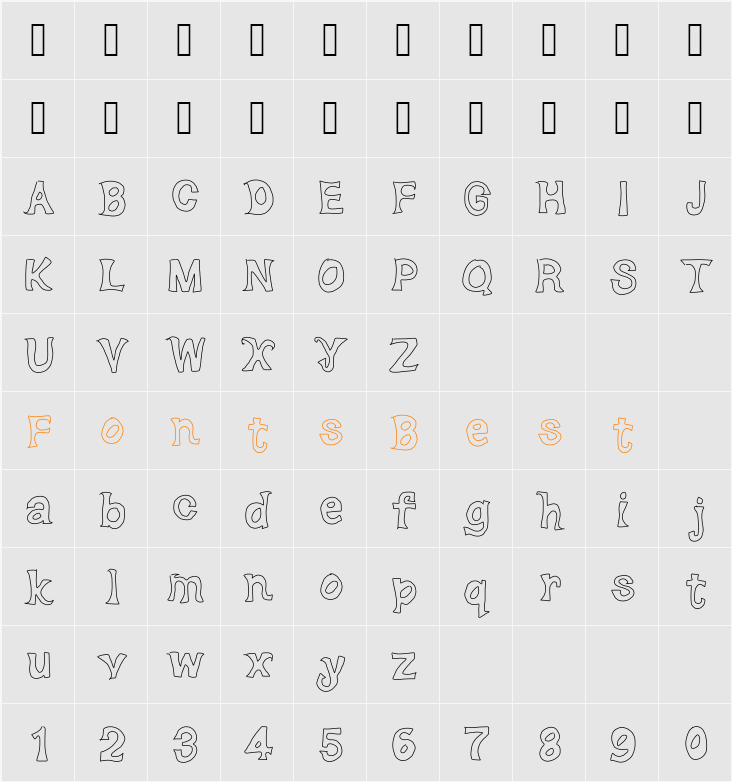 Dorky Deluxe Character Map