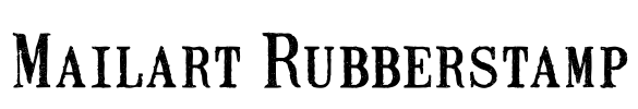 Mailart Rubberstamp