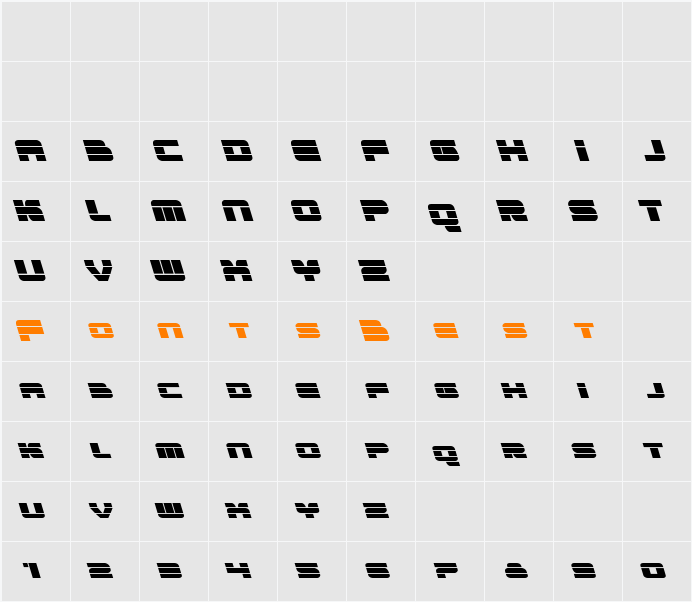 Quicken Leftalic Character Map