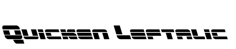 Quicken Leftalic Font Image