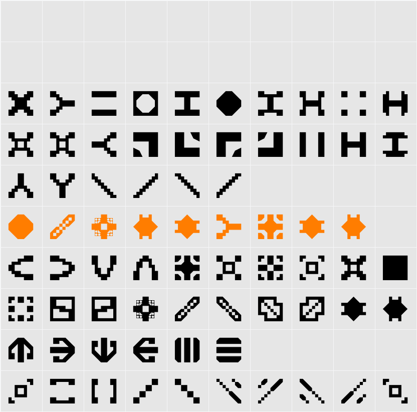 Builder2 Character Map