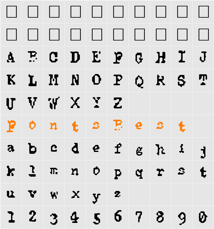 Typewise Alpha Character Map