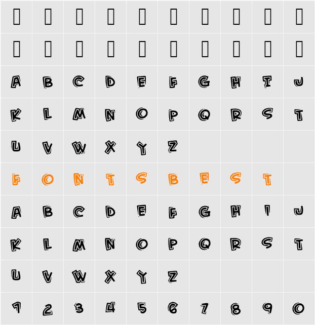 KidFromHell Character Map