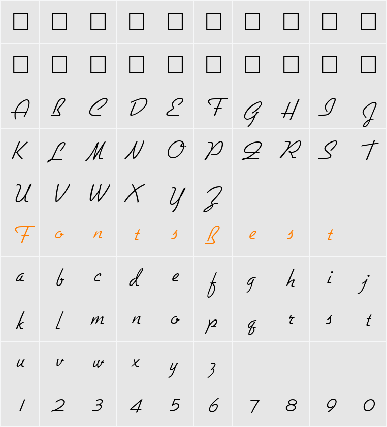 Gillies Character Map